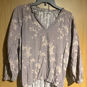 Carve Designs Camryn Top - Dark Fawn Floral - Size Medium